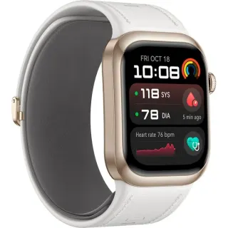 Huawei Watch D2 (Luca-B10L), Smartwatch (gold, weißes Lederarmband)