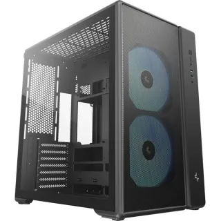 DeepCool CG590 MESH 2F, Tower-Gehäuse (schwarz, Tempered Glass)