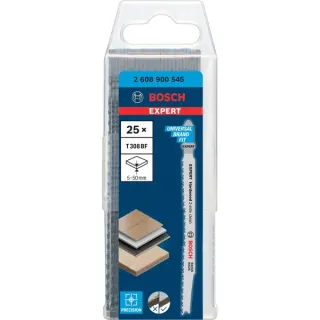 Bosch Professional Expert Stichsägeblatt T 308 BF 'Hardwood 2-side clean' (25 Stück)