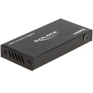 DeLOCK HDMI Splitter 1 x HDMI in zu 2 x HDMI out 4K 60 Hz (schwarz)
