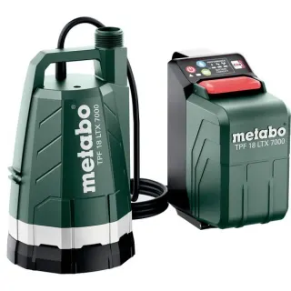 Metabo TPF 18 LTX 7000 (601748850) Akku-Tauchpumpe, Tauch- / Druckpumpe (schwarz/grün, ohne Akku und Ladegerät)