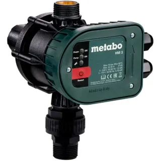 Metabo Elektronischer Druckschalter mit Trockenlaufschutz HM3 (628799000) (grün/schwarz, Druckschalter für Gartenpumpen, bis 10 bar)