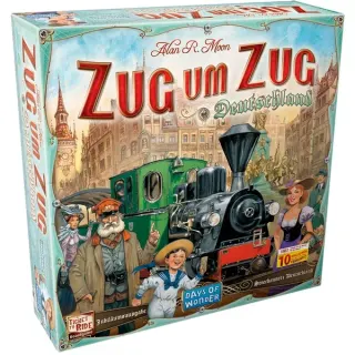 Asmodee Zug um Zug: Deutschland, Brettspiel (Neuauflage 2023, inkl. Erweiterung Deutschland 1902)