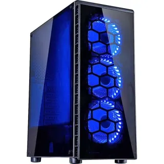 Inter-Tech CXC2, Tower-Gehäuse (schwarz, Front aus Tempered Glass, Seitenteil aus Acryl)