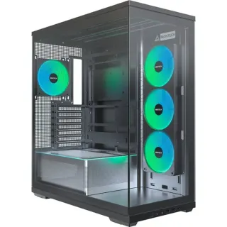 Montech TG3 Black, Tower-Gehäuse (schwarz, Tempered Glass x 2)