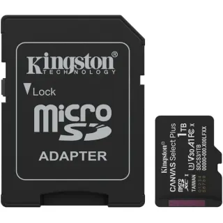 Kingston Canvas Select Plus 1 TB MicroSDXC, Speicherkarte (schwarz, UHS-I U3, Class 10, V30)
