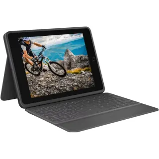 Apple iPad 10,2" (256 GB) Generalüberholt, Tablet-PC (grau, Inkl. Logitech Rugged Folio DE (schwarz))