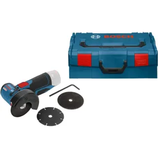 Bosch Professional Akkuwinkelschleifer GWS 10,8/12-76 V-EC (blau, ohne Akku und Ladegerät, in L-BOXX)