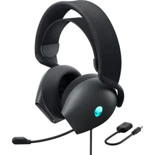 Dell Alienware AW520H Dark Side of the Moon, Gaming-Headset (schwarz, kabelgebundenes Gamingheadset (USB, 3,5 mm Stecker))