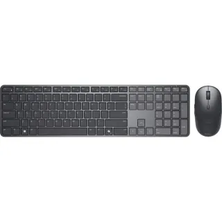 Dell Pro 7 ultraflache Tastatur und Maus (KM726), Desktop-Set (schwarz, DE-Layout, Scherenmechanik)