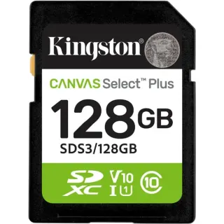 Kingston Canvas Select Plus 128 GB SDXC, Speicherkarte (UHS-I U1, Class 10, V10)