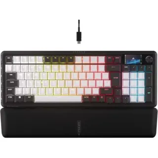 Corsair Vanguard 96, Gaming-Tastatur (schwarz/weiß, DE-Layout, Corsair MLX Plasma)