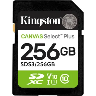 Kingston Canvas Select Plus 256 GB SDXC, Speicherkarte (UHS-I U1, Class 10, V10)