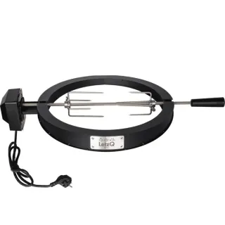 Big Green Egg Drehspieß LetzQ Spit, 15", 5-teiliges Set, Grillspieß (edelstahl, für Big Green Egg Medium)