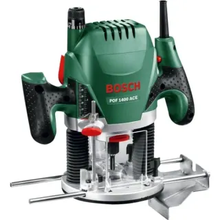 Bosch Heimwerken & Garten Oberfräse POF 1400 ACE (grün/schwarz, 1.400 Watt, Koffer)