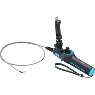 Hazet HD Videoendoskop Satz mit 360° Schwenksonde Ø 3,9mm, 4-teilig, Inspektionskamera (schwarz/blau, Foto- / und Videoaufnahme via App)