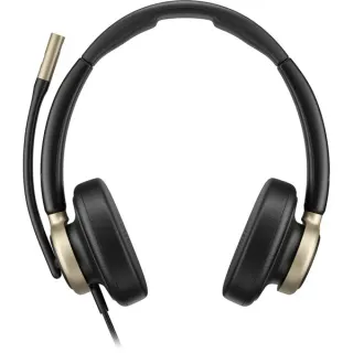 HP Poly Mission 825 kabelgebundenes Stereo-USB-Headset (schwarz, USB Type-C und Type-A, PU-Leder-Ohrpolster (Oberflächenmaterial))