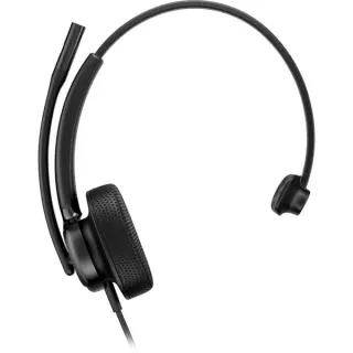 HP Poly Mission 415 Mono-USB-Headset (kabelgebunden) (schwarz, USB Type-C und Type-A, PU-Leder-Ohrpolster (Oberflächenmaterial))