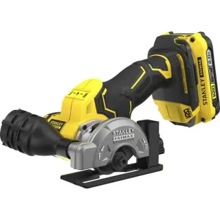 Stanley Akku-Multimaterialschneider (SFMCM300D2-QW), 18Volt, Trennmaschine (schwarz/gelb, 2x Li-Ion-Akku 2,0Ah, in Softbag)