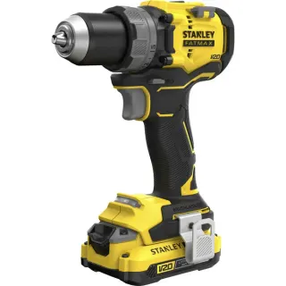 Stanley Akku-Bohrschrauber (SFMCD725D2K-QW), 18Volt (schwarz/gelb, 2x Li-Ion-Akku 2,0Ah, in Koffer)