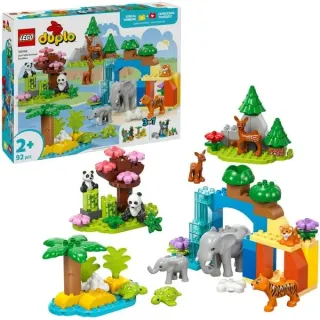LEGO 10446 DUPLO Town Wildtier-Familien 3-in-1-Set, Konstruktionsspielzeug