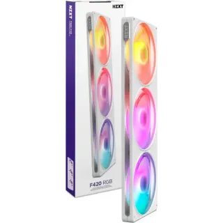 NZXT F420 RGB, Gehäuselüfter (weiß, 420 mm)