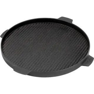 Big Green Egg Grillplatte aus Gusseisen, Ø 35cm (anthrazit, für Big Green Egg Large, XLarge, 2XL)