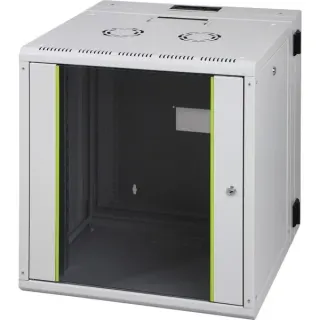 Digitus 20HE Wandgehäuse mit Schwenkrahmen, IT-Schrank (hellgrau, 20 Höheneinheiten)
