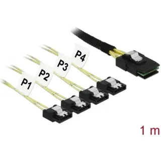 DeLOCK Adapterkabel Mini SAS SFF-8087 > 4x SATA 7Pin (1 Meter)