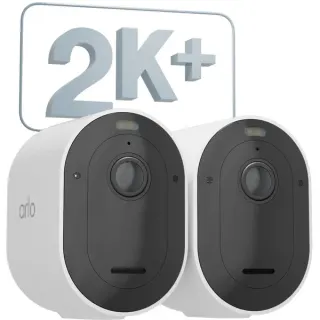 Arlo Pro 5 Spotlight, Überwachungskamera (weiß/schwarz, 2er Pack, WLAN, Spotlight, 2K Auflösung)
