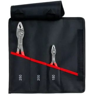 KNIPEX Rolltasche TwinGrip, Frontgreifzangen-Set 2-teilig (rot, Länge 150 / 250mm)