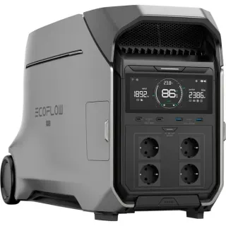 EcoFlow DELTA Pro 3 EU, tragbare Powerstation (silber/schwarz, 4.096 Wh, X-boost 6.000W, LFP-Akku)