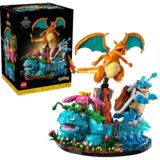 LEGO 72153 Pokémon Bisaflor, Glurak und Turtok, Konstruktionsspielzeug
