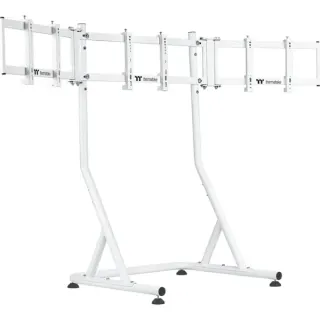 Thermaltake Triple Monitor Stand Snow, für Racing Simulator Cockpit GR500, Monitorhalterung (weiß, für Monitore 32" - 55")