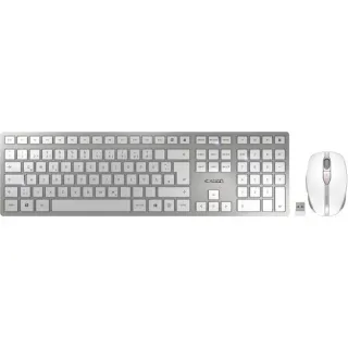 CHERRY DW 9100 SLIM, Desktop-Set (weiß/silber, DE-Layout, Cherry SX-Scherentechnologie)