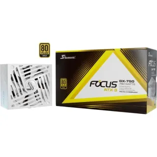 Seasonic FOCUS GX-750 V4 ATX3.1 White Edition, PC-Netzteil (weiß, 1x 12VHPWR, 2x PCIe, Kabel-Management, 750 Watt)