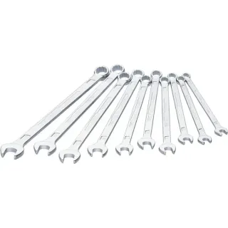 Hazet Ring-Maulschlüssel-Satz 600LG/10, 10-teilig, Schraubenschlüssel (verchromt, lang)