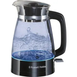 Russell Hobbs Wasserkocher Glas 26080-70 (schwarz/chrom, 1,7 Liter)