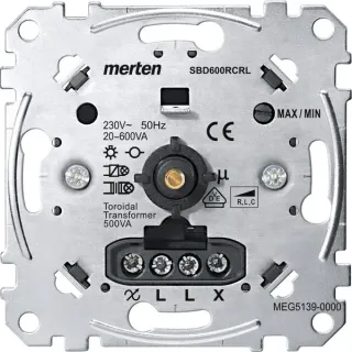 Merten Universal-Drehdimmer-Einsatz 20 bis 600 Watt/Voltampere MEG5139-0000 (Retail)
