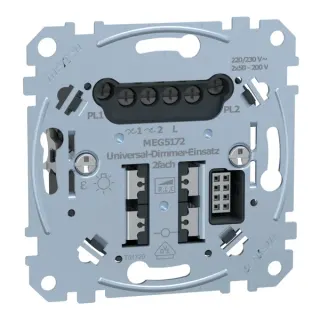 Merten Universal-Dimmer-Einsatz 2fach, Phasenanschnitt und Phasenabschnitt, Unterputz (Retail)