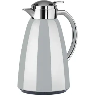 Emsa CAMPO Isolierkanne, 1 Liter (hellgrau/edelstahl, QUICK TIP Verschluss)