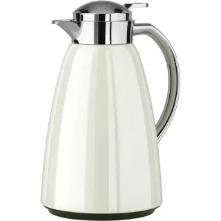 Emsa CAMPO Isolierkanne, 1 Liter (weiß/edelstahl, QUICK TIP Verschluss)