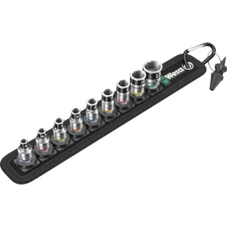 Wera Belt A1 Zyklop Steckschlüsseleinsatz-Satz, 1/4" (schwarz, 10-teilig, mit Haltefunktion)
