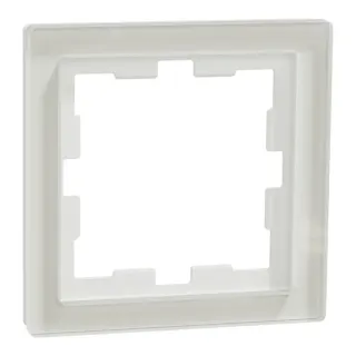 Merten Rahmen einfach Kristallweiß D-Life Glas MEG4010-6520 (weiß (matt), Retail)