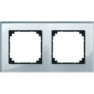 Merten Rahmen aus Glas für zwei Einheiten, waagerecht und senkrecht montierbar, Typ 489260 (Retail)