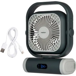 Medion LIFE Camping Ventilator E10 TF (MD 12065) (grau/weiß)