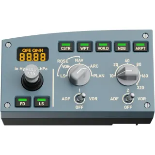 MOZA MA3F Electronic Flight Control Modules – Left Module, Instrumentenpanel (blaugrau)