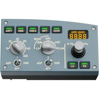 MOZA MA3F Electronic Flight Control Modules – Right Module, Instrumentenpanel (blaugrau)