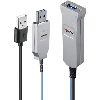 Lindy Fibre Optic USB 3.0 Kabel, Verlängerungskabel (30m)