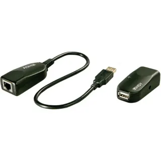 Lindy USB 2.0 Cat.5/6 Extender, USB-Extender (schwarz, 50m)
